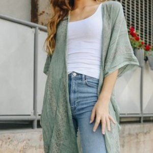 Woven Longline Tribal Kimono